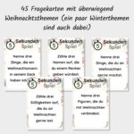 5 Sekunden Weihnachten Spiel für Kinder Kartenbeispiele